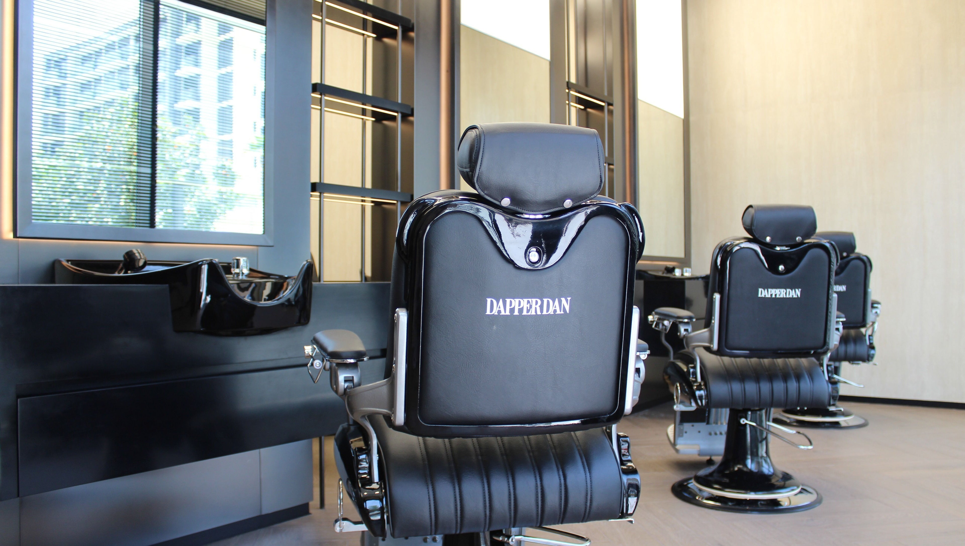 Stylish barber chairs at Dapper Dan Barbershop, Dubai, Dubai, AE.