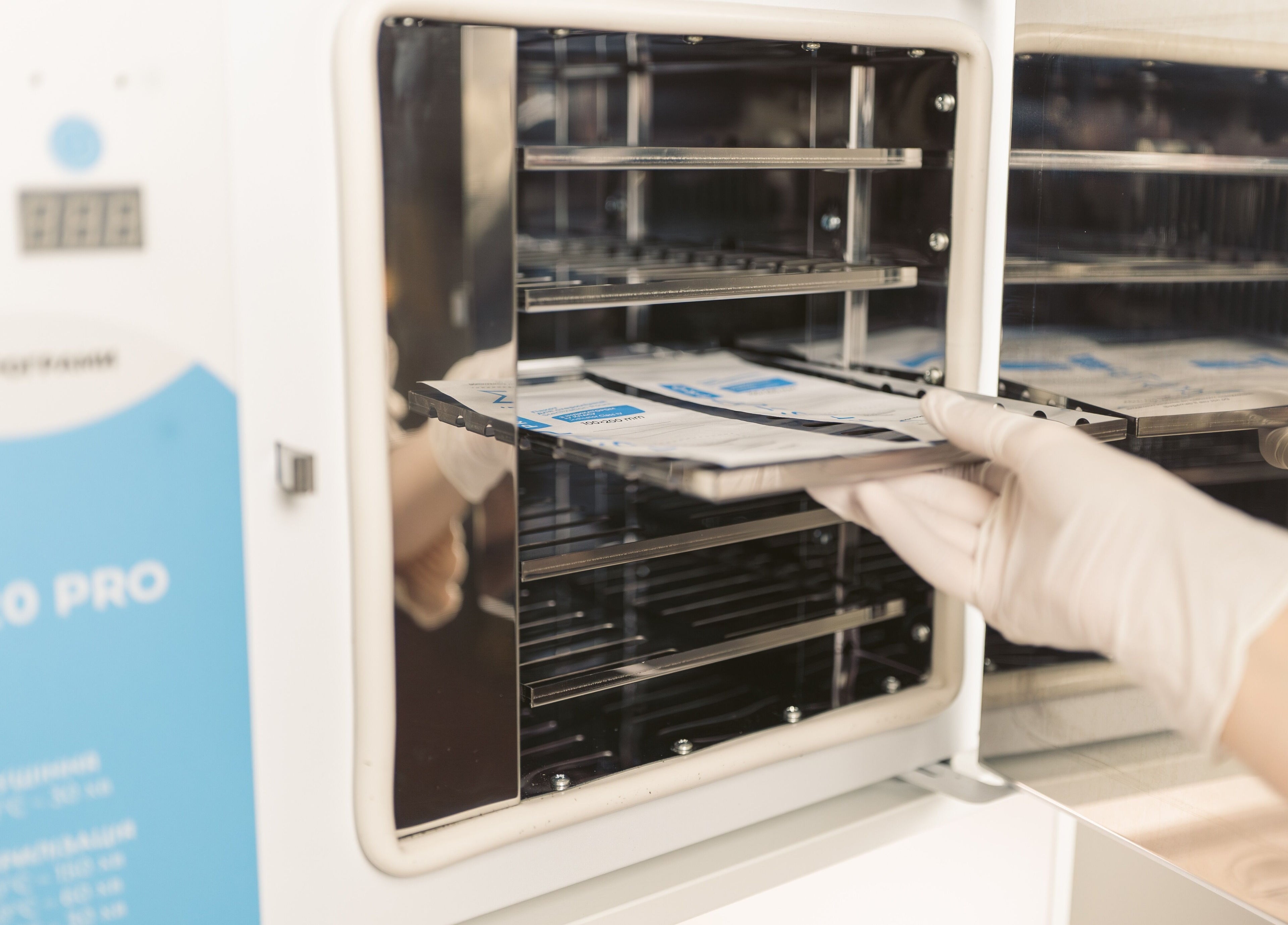 Sterilization equipment at Nails Murr Luxe - Manicure Salon in Canary Wharf, London, England, GB.