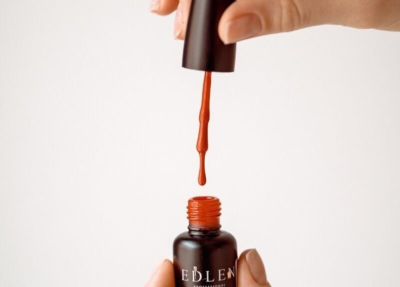 Nail polish bottle at Nails Murr Luxe - Manicure Salon in Canary Wharf, London, England, GB.