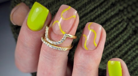 Vibrant neon and nude nail design at SWorld Nails, Kingston Upon Hull, Anglia, GB.