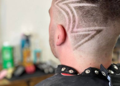 Geometric hair design at Blade Cartel Barber and Aesthetics, Bunbury, Western Australia, AU.