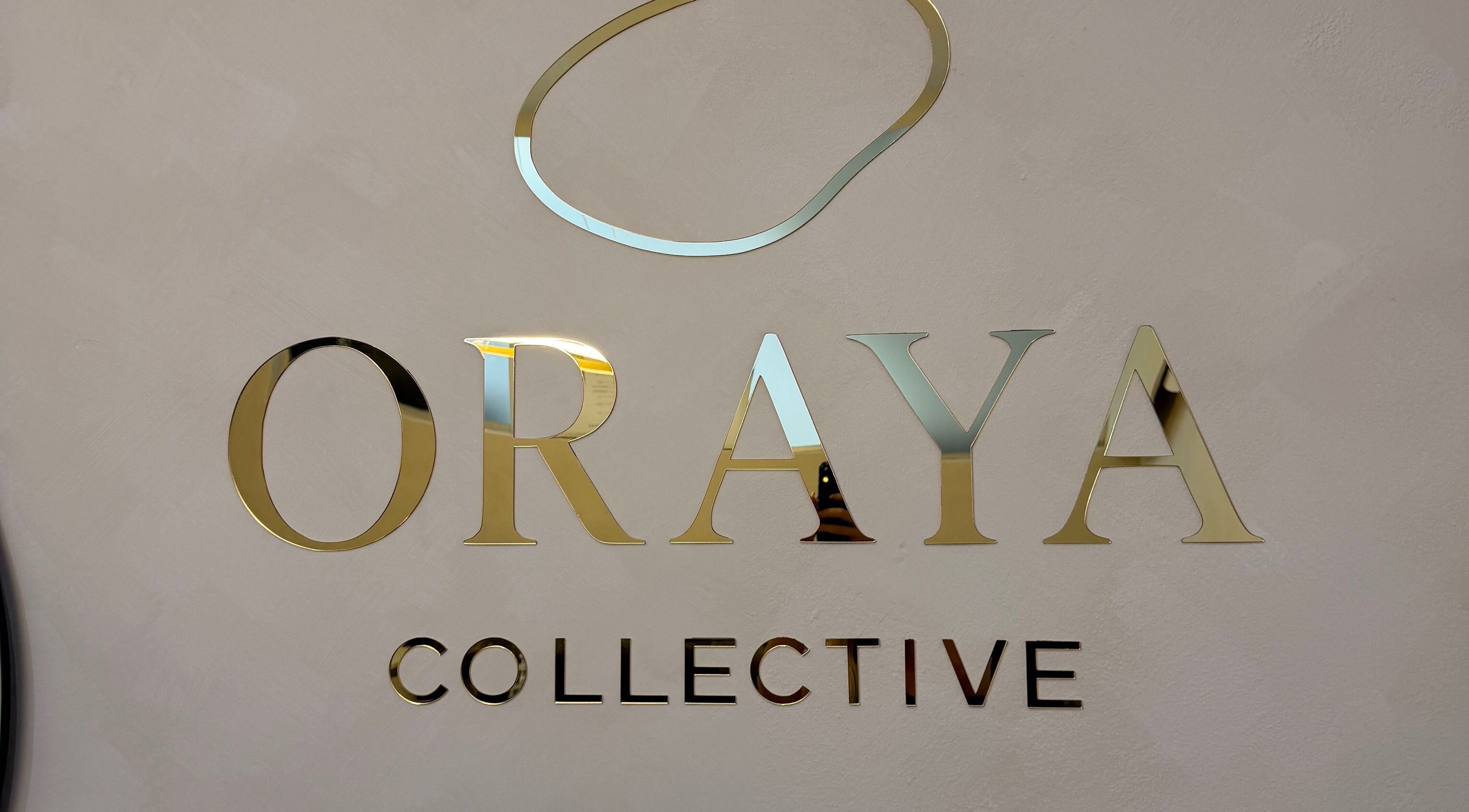 Elegant Oraya Collective signage in Osborne Park, Western Australia.