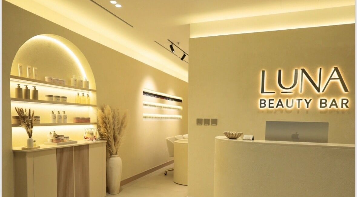 Elegant reception at Luna Beauty Bar, Dubai, Dubai, AE showcasing minimalistic design and warm lighting.