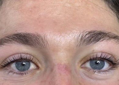 Close-up of perfectly groomed eyebrows at The Skin Formula, Cape Town, Western Cape, ZA.