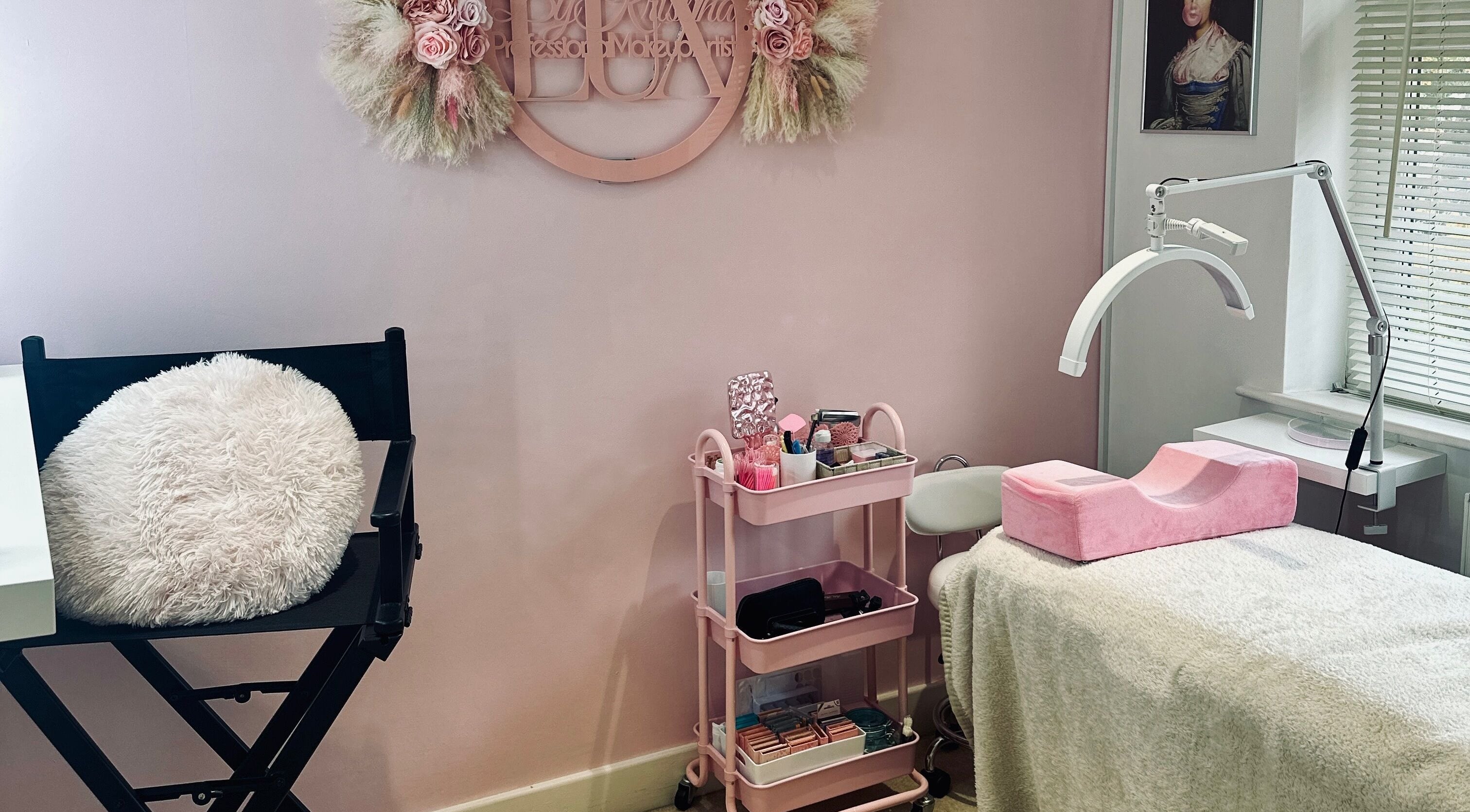 Lux by Kristina beauty room in Cheltenham, England, GB with a stylish setup for treatments.