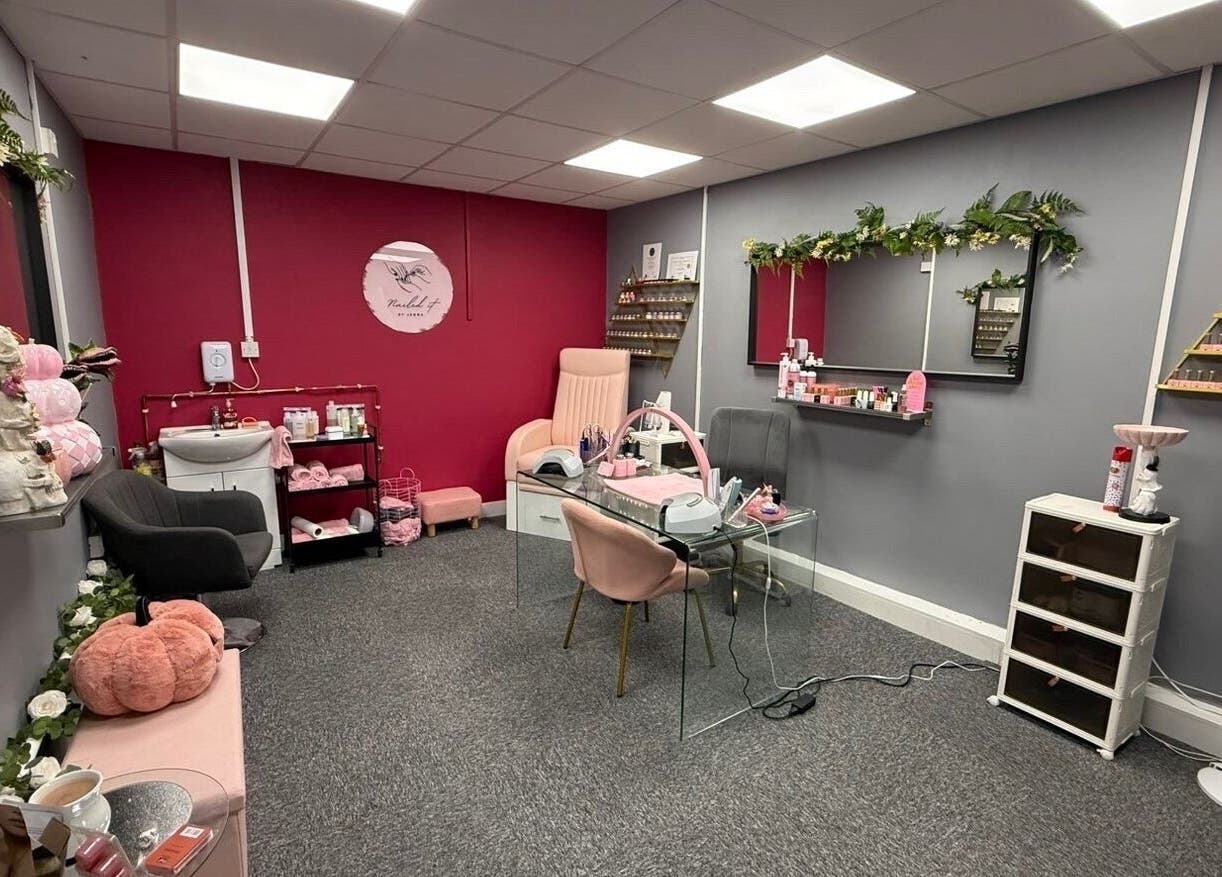 Chic interior of Nailed It By Jemma, Kingswinford, England, GB, showcasing a modern nail treatment area.