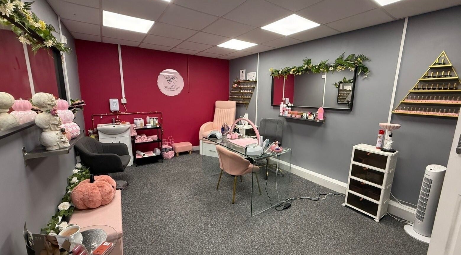 Chic interior of Nailed It By Jemma, Kingswinford, England, GB, showcasing a modern nail treatment area.