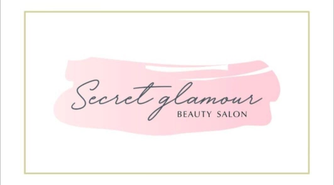 Λογότυπο του Secret Glamour Salon στην Tseri, Nicosia, CY με κομψό ροζ φόντο.