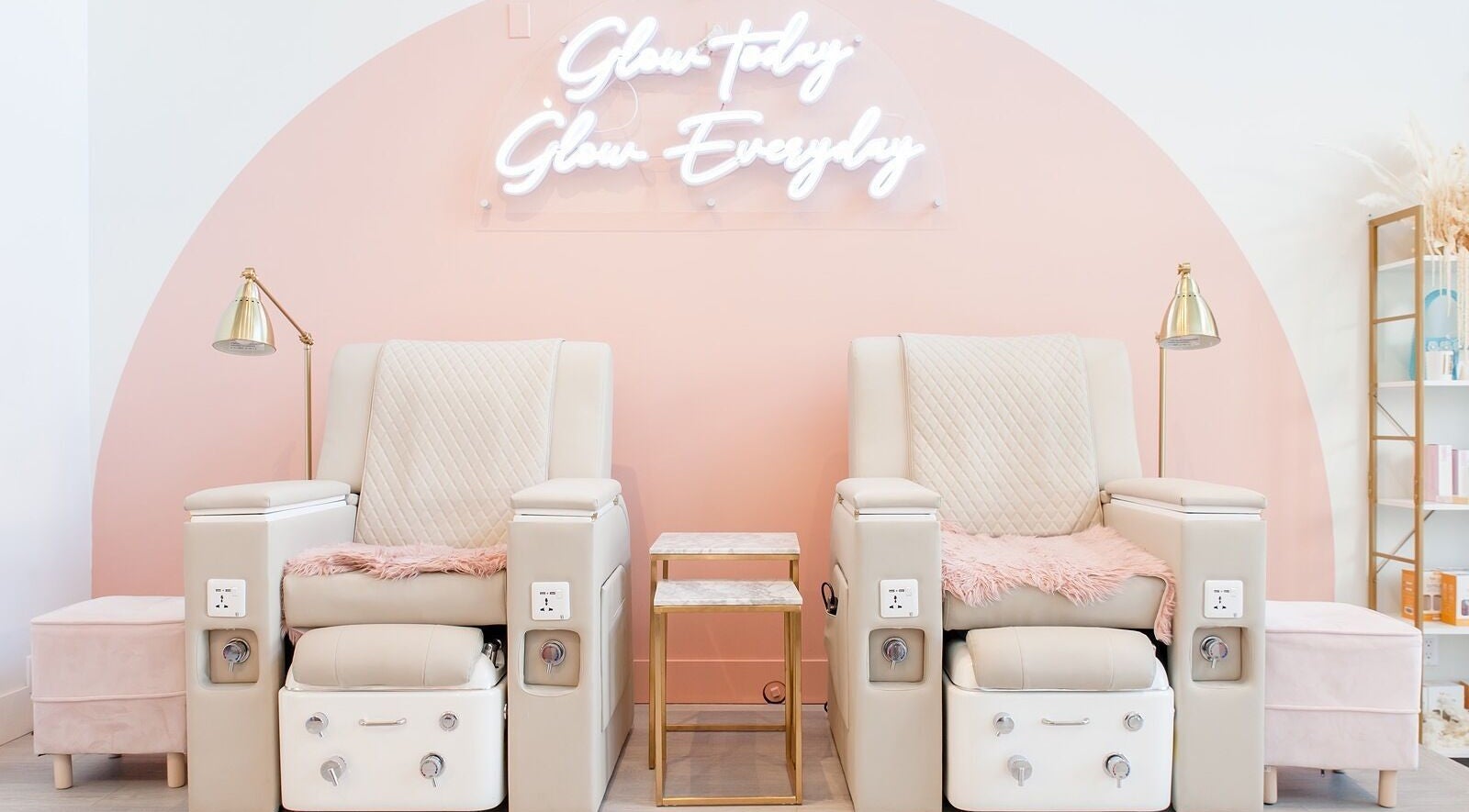 Luxurious spa chairs at JJ Fantasy World, Richmond, British Columbia, CA, for ultimate relaxation.