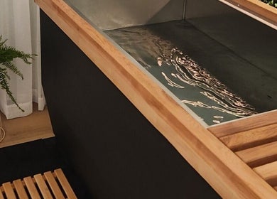 Elegant float tank at Recovery Lane in Waiuku, Auckland, NZ, offering a serene wellness experience.
