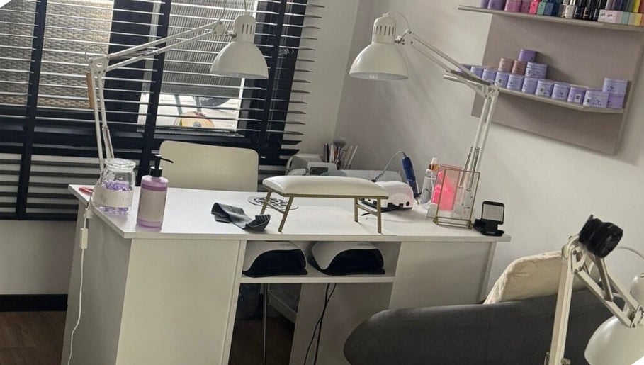 Stylish nail station at Nails by Elena in Utrecht, Utrecht, NL, featuring modern decor and tools.