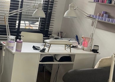 Stylish nail station at Nails by Elena in Utrecht, Utrecht, NL, featuring modern decor and tools.