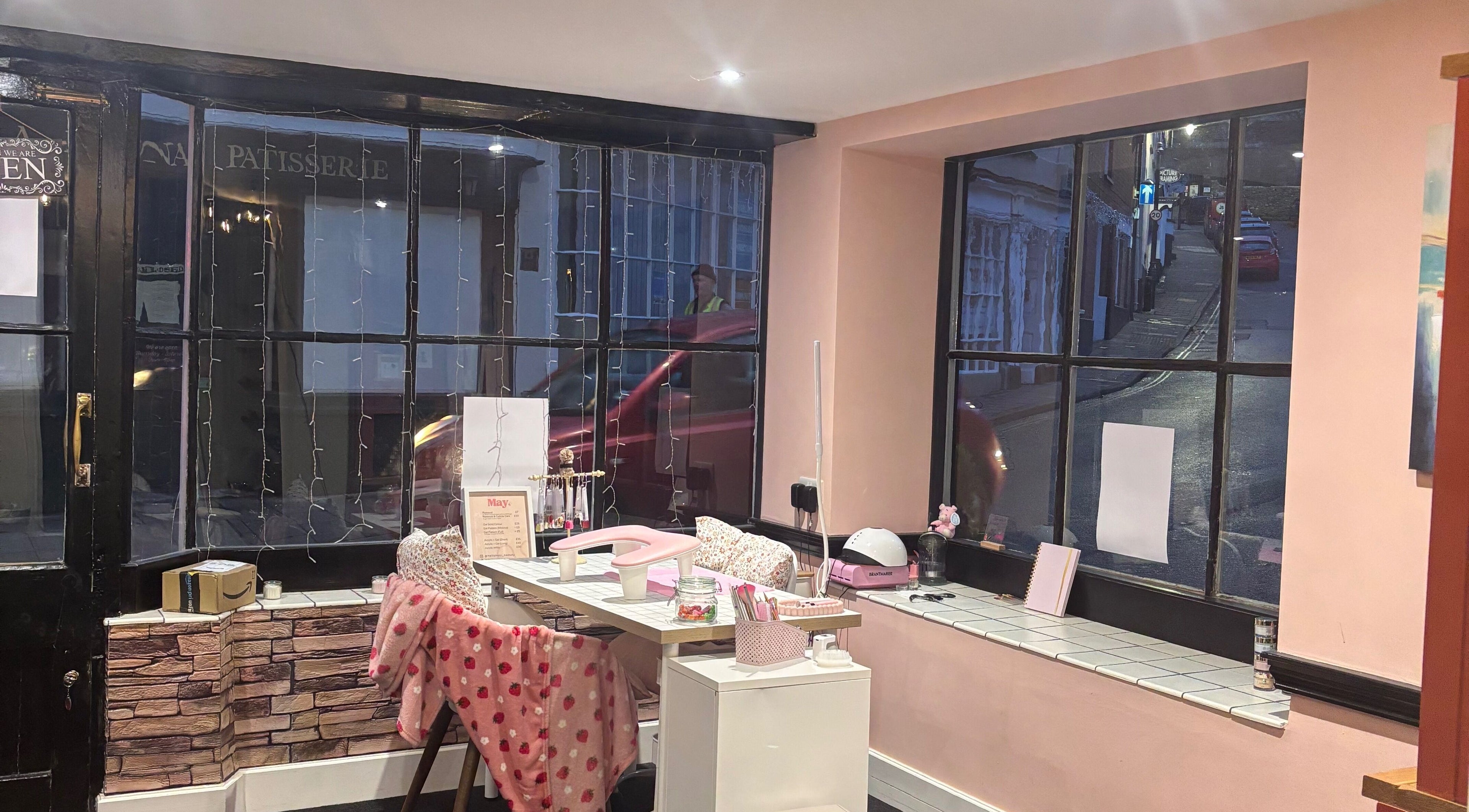 Interior of Hello May Beauty in Ottery Saint Mary, England, GB, showcasing a cozy and inviting atmosphere.