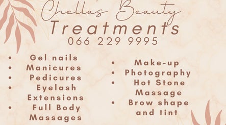 Chella's Beauty and Photography services list at Emalahleni, Mpumalanga, ZA. Contact 066 229 9995.