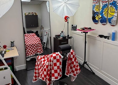 Stylish setup at Sharps The Barber - SC Studio 105, Manchester, England, GB with eye-catching decor.