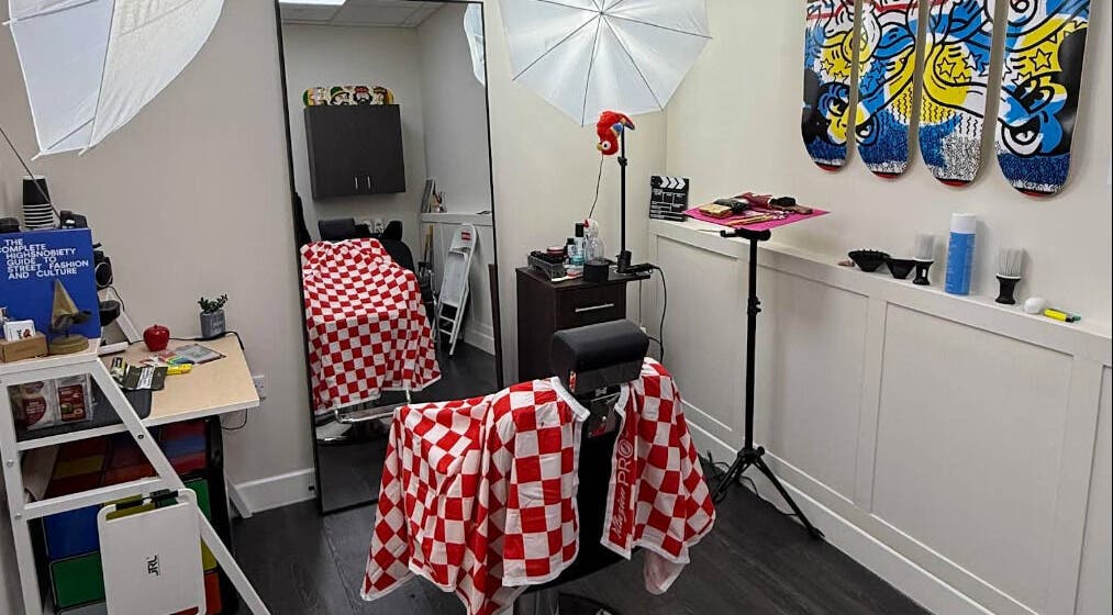 Stylish setup at Sharps The Barber - SC Studio 105, Manchester, England, GB with eye-catching decor.