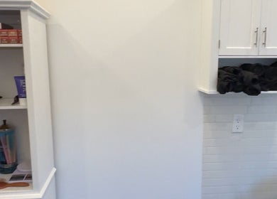 Shelves with beauty products at Laur’s Glam Files in Brantford, Ontario, CA showcasing elegant organization.