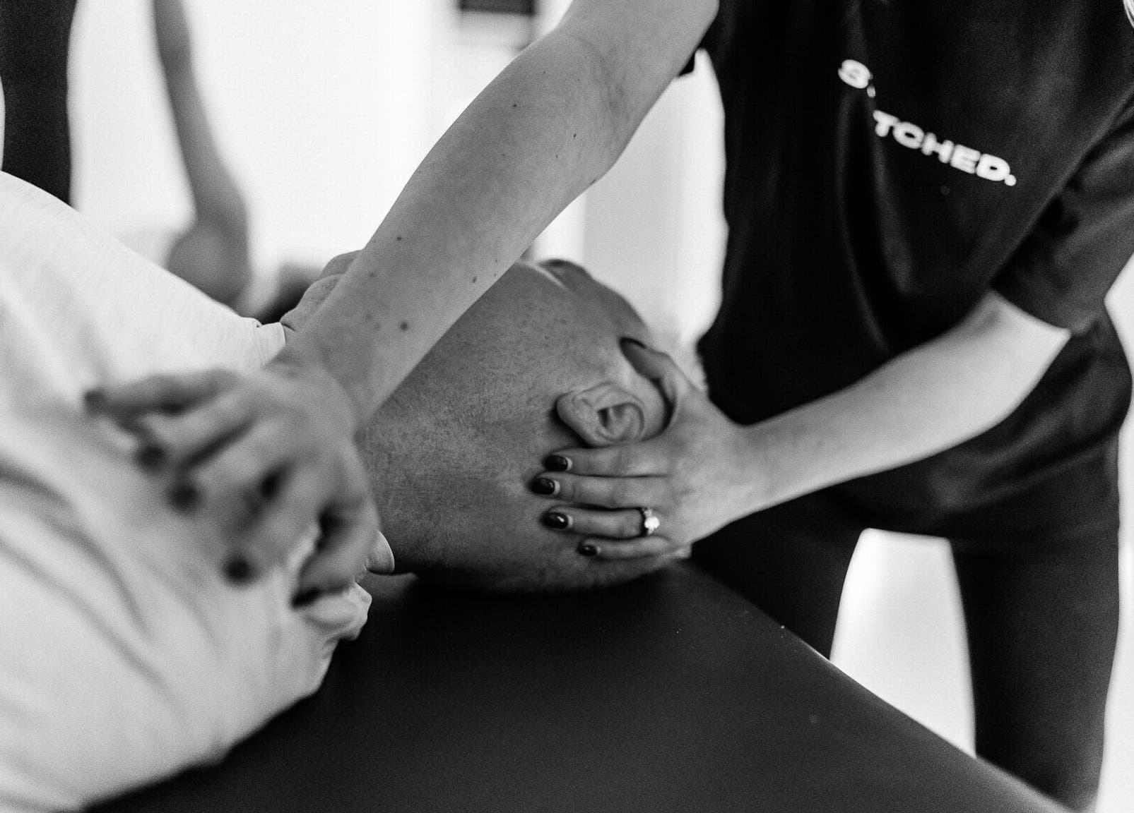 Massage therapy session at Stretched Edinburgh, Edinburgh, Scotland, GB.