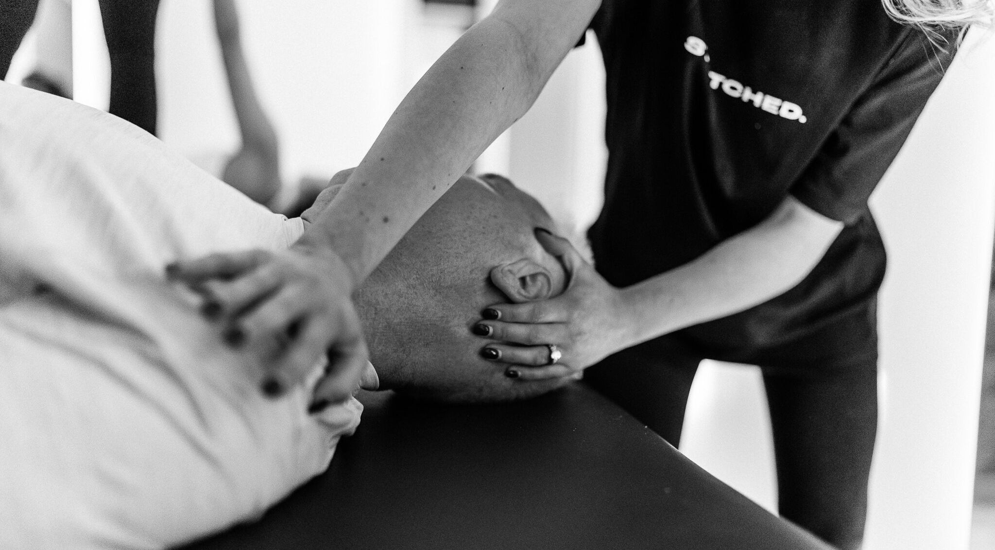 Massage therapy session at Stretched Edinburgh, Edinburgh, Scotland, GB.