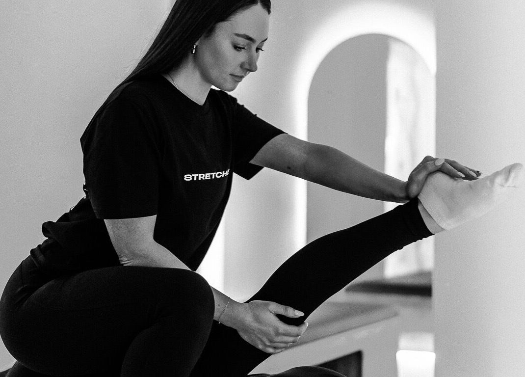 Stretching session at Stretched Edinburgh in Edinburgh, Scotland, GB for flexibility and wellness.