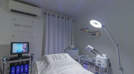 Five Point 5 SkinHouse's serene treatment room in Roodepoort, Gauteng, ZA with modern skincare equipment.