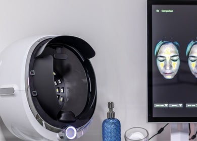 Advanced skin analysis device at Five Point 5 SkinHouse, Roodepoort, Gauteng, ZA for precise skincare.