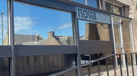 Entrance of Skyn Deep Beauty in Lossiemouth, Scotland, GB, showcasing elegant modern architecture.