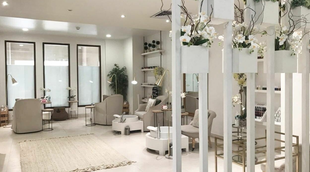 Stylish interiors of Revive Beauty Lounge in Dhahran, Eastern Province, SA, showcasing modern and luxurious decor.