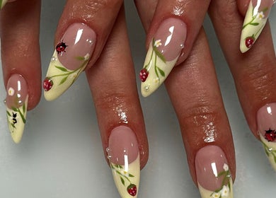 Elegant floral nail art at Nail Devotion, Bath, England, GB. Perfect blend of artistry and style.