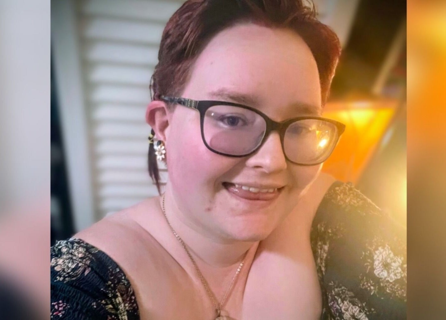 Customer radiating joy at Sasco Nails in Henderson, Nevada, US, showcasing happiness and satisfaction.