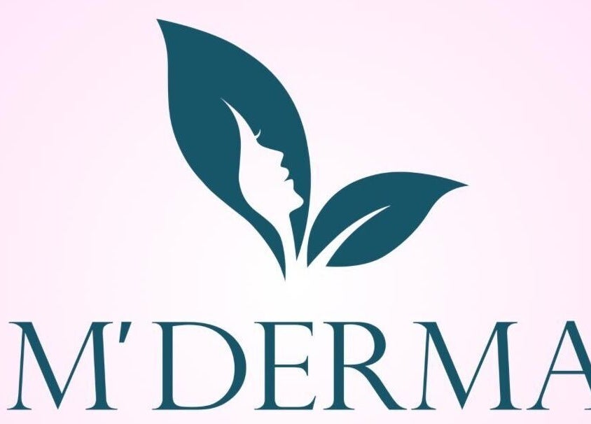 M'Derma London Beauty & Aesthetics logo with leaf design in Sutton, England, GB.
