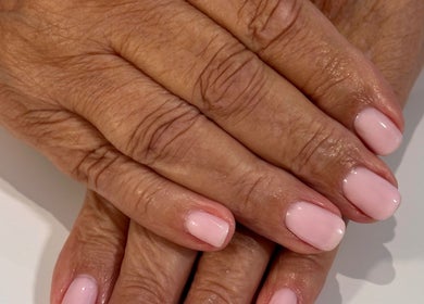 Soft pink manicure at Nails By Cee, Brookvale, New South Wales, AU.