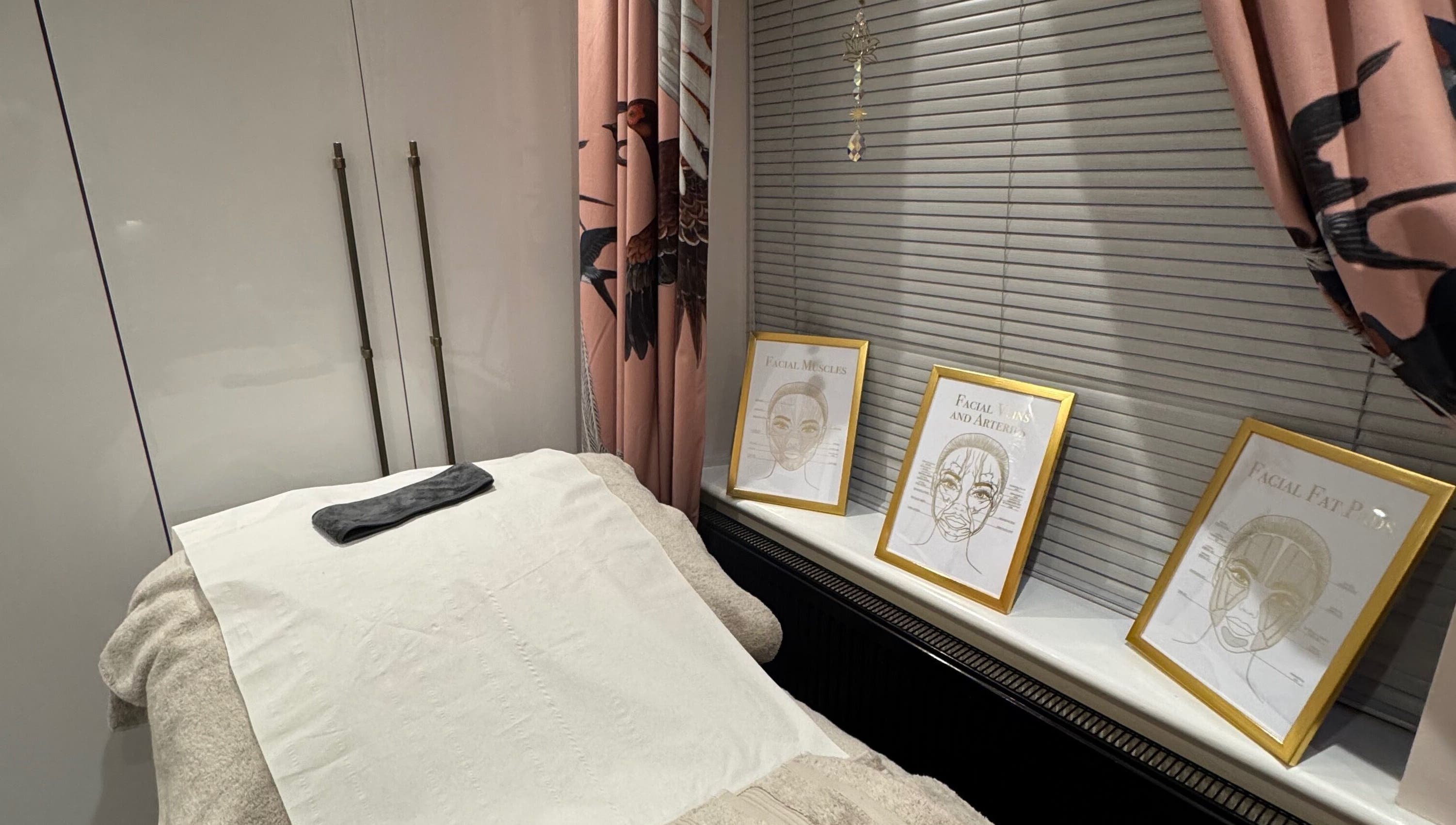 Tranquil treatment space at Natural Glow Beauty & Aesthetics, Staines-upon-Thames, England, GB.