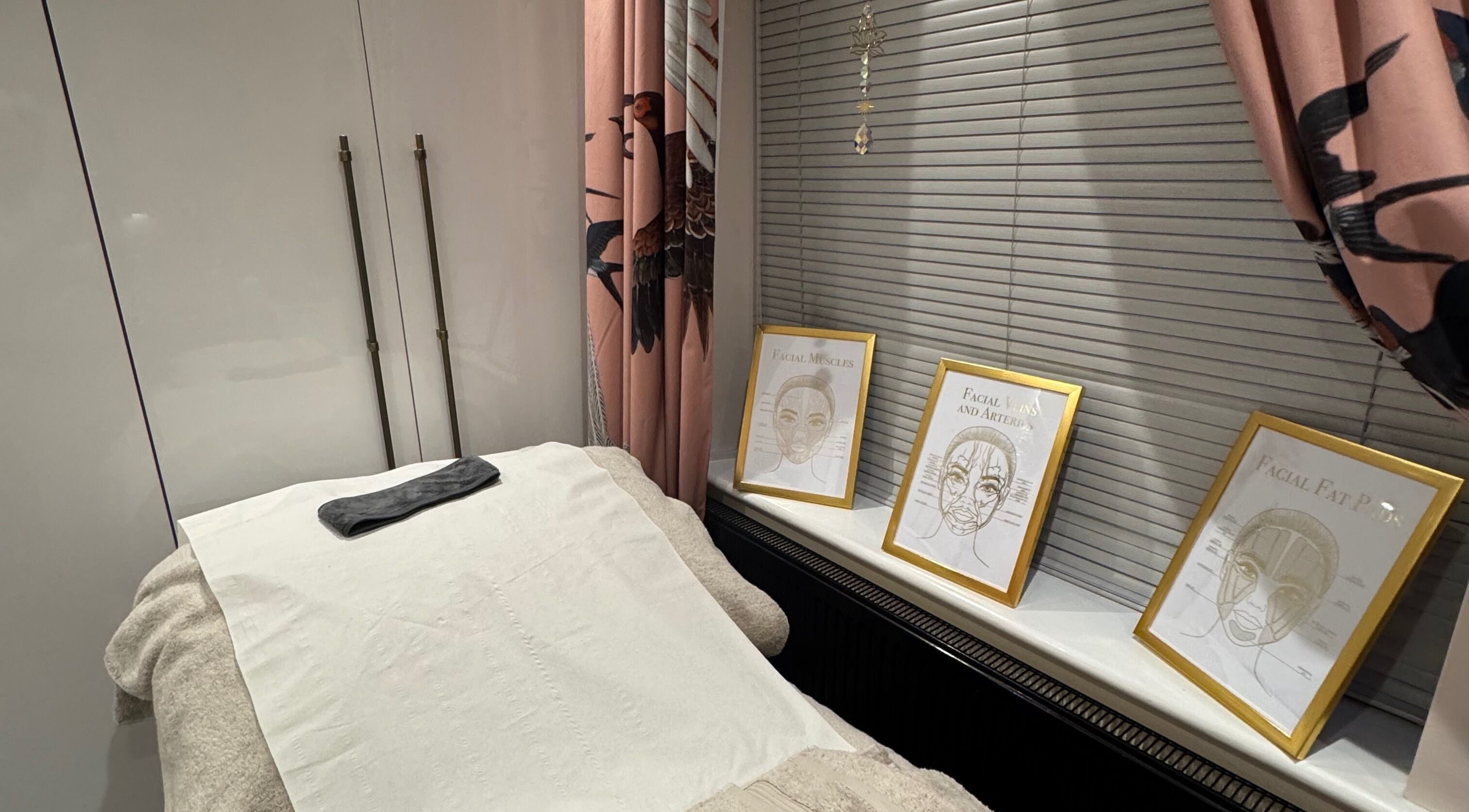 Tranquil treatment space at Natural Glow Beauty & Aesthetics, Staines-upon-Thames, England, GB.