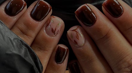 Elegant brown and gold nail art by Nails By Jayden, Glasgow, Scotland, GB.