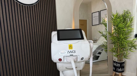 Advanced beauty equipment at The Skin Specialist UK in Horwich, England, GB. Modern treatment room setting.
