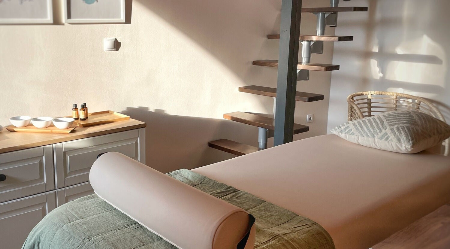 Relaxáló masszázsszoba a Harmónia Masszázs - Rákosszentmihály helyszínen, Budapest, Magyar, HU.