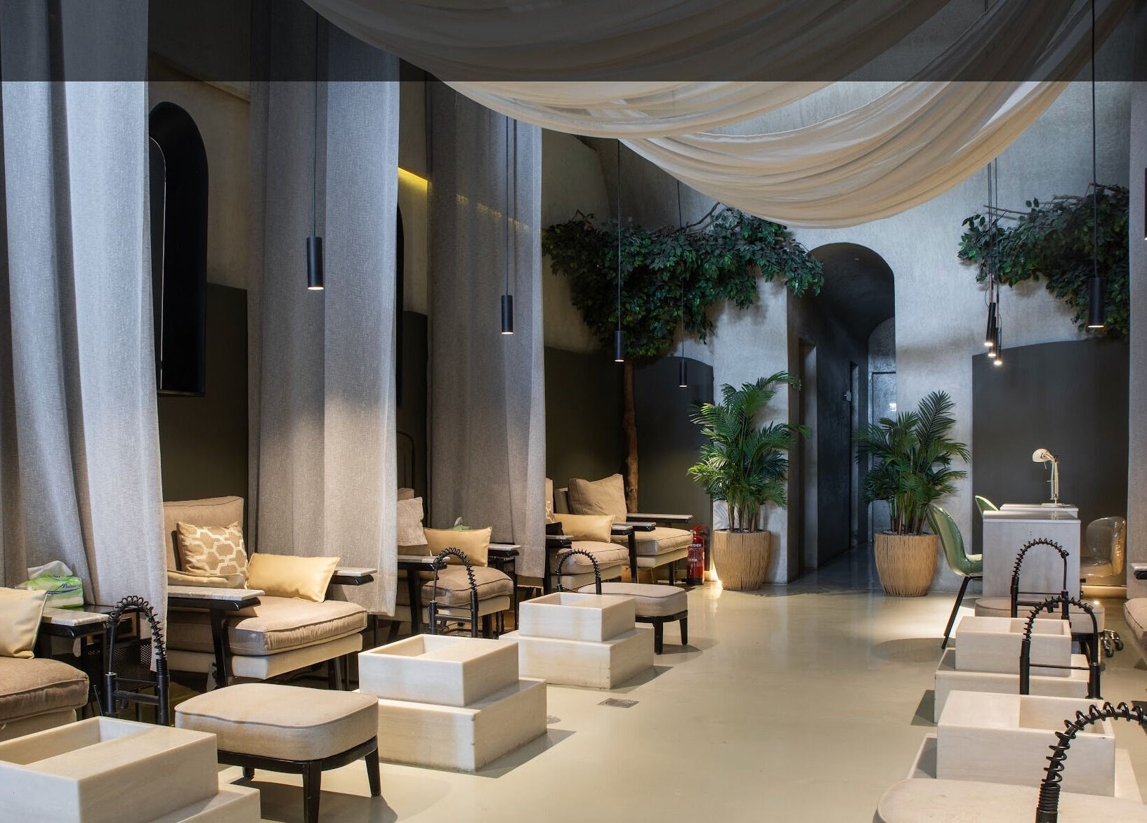 Luxurious seating and decor at Nails Aholic - Ar Rahmaniyyah, Riyadh, Riyadh Province, SA offering ultimate relaxation.