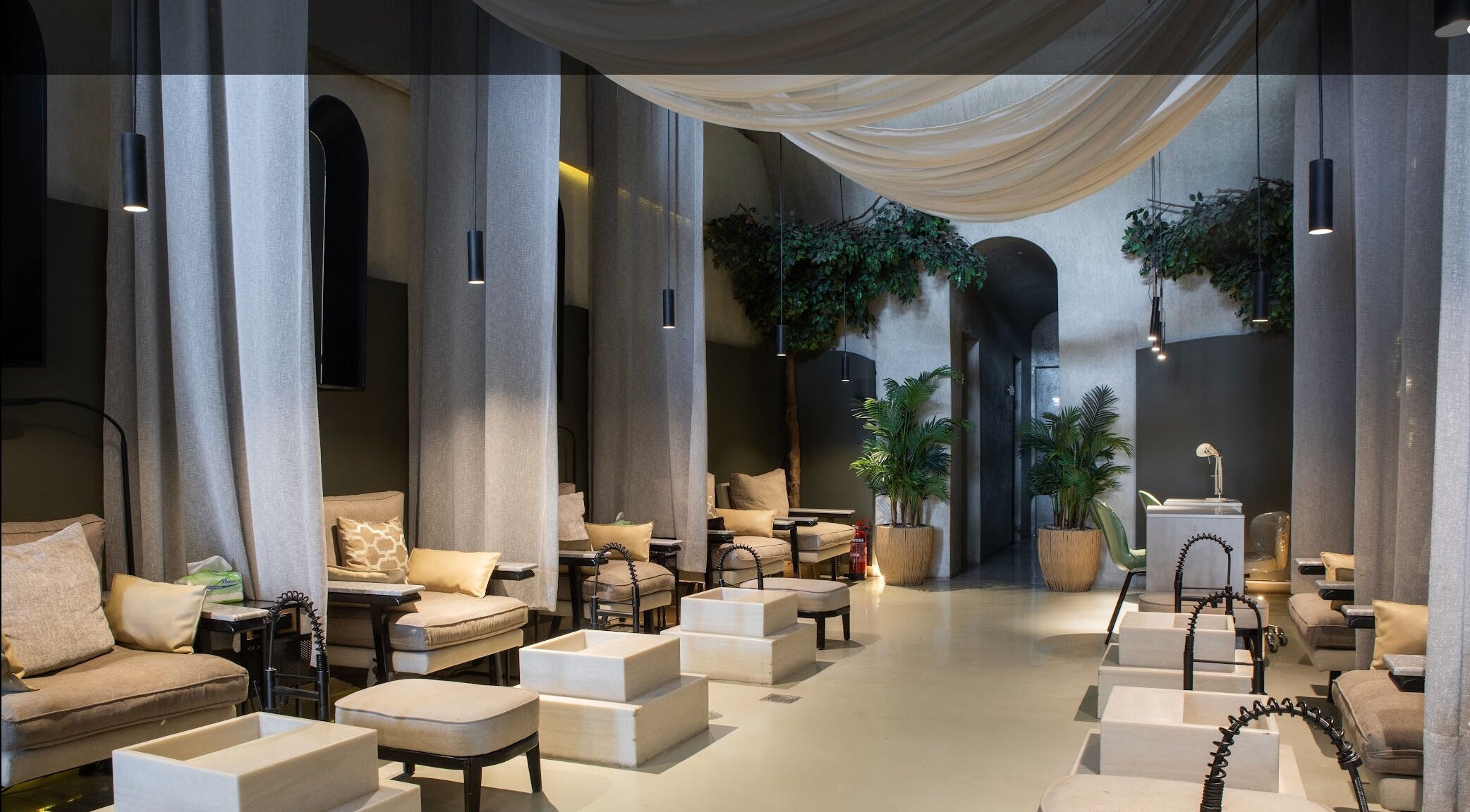Luxurious seating and decor at Nails Aholic - Ar Rahmaniyyah, Riyadh, Riyadh Province, SA offering ultimate relaxation.