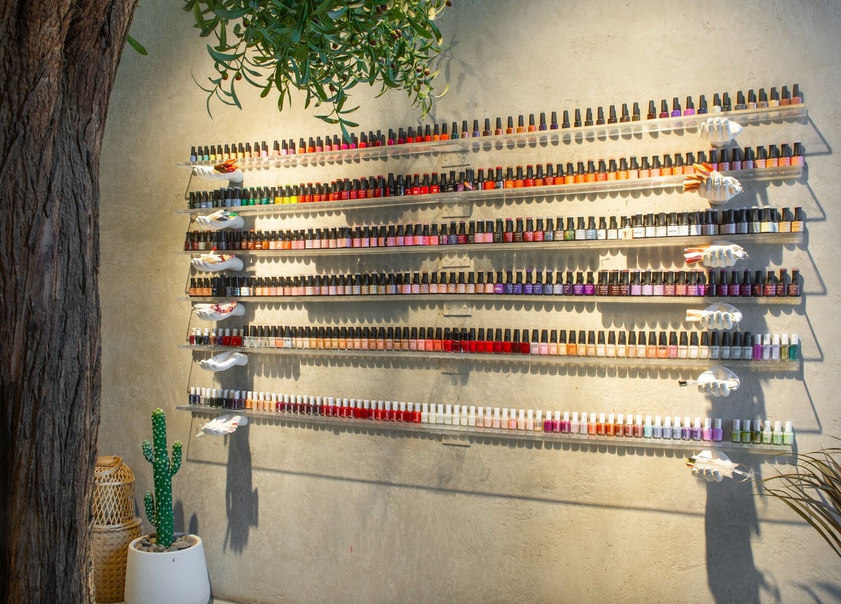 Colorful nail polish selection at Nails Aholic - Ar Rahmaniyyah, Riyadh, Riyadh Province, SA.