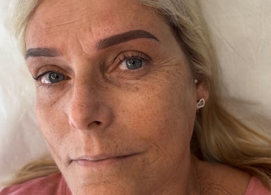 Close-up of elegant brow enhancement at Amber Rose Cosmetics, Wombourne, England, GB.