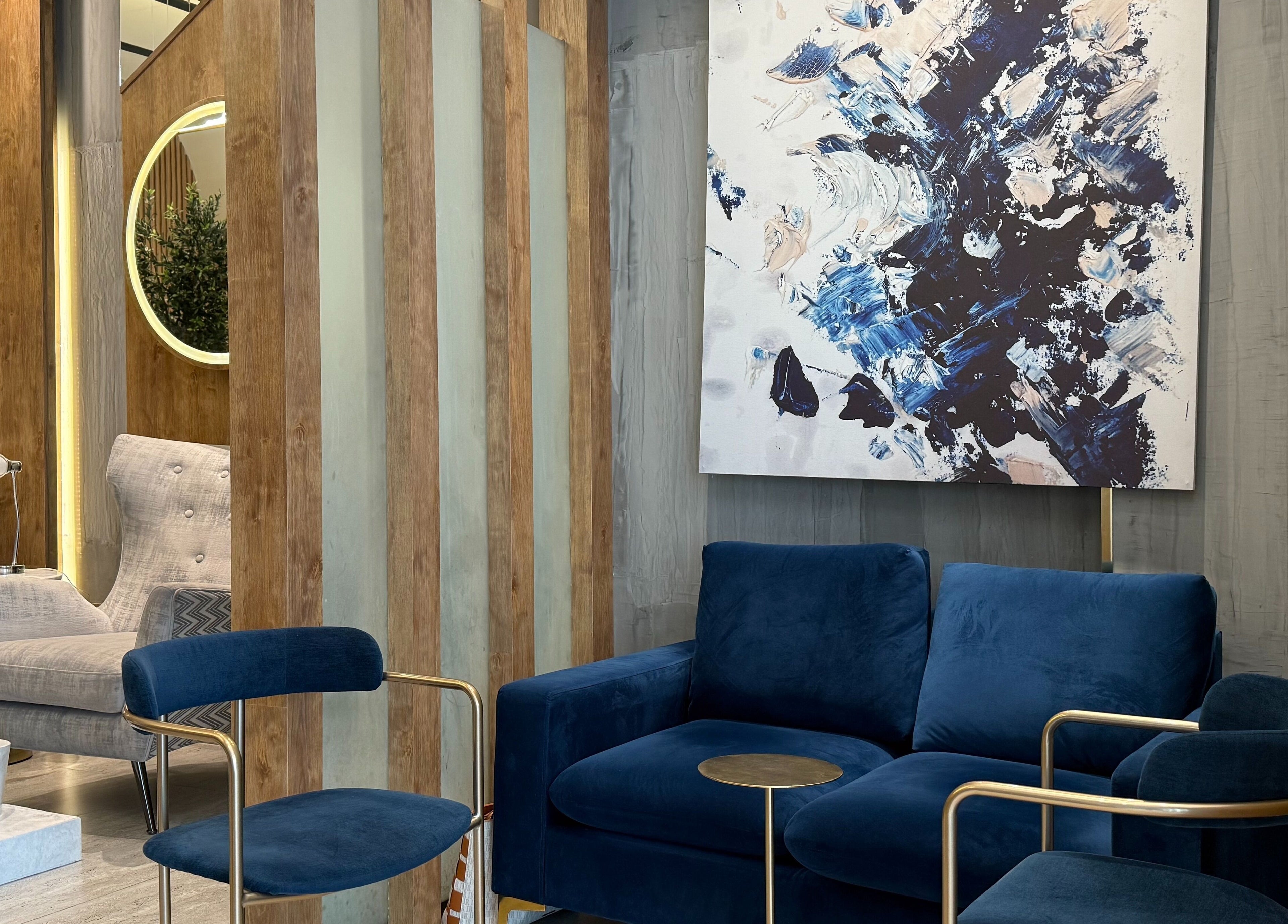 Sophisticated seating at Meraki Salon I ميراكي صالون, Al Khobar, Eastern Province, SA, featuring plush chairs.