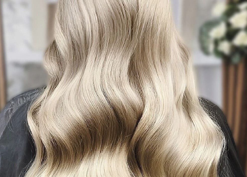 Luxurious blonde hair extensions from Deluxe Aurora Hair Extensions in Stoke-on-Trent, England, GB.