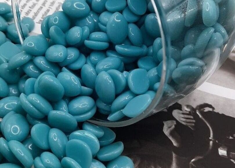 Azure wax beads at The Breeze Wax Studio in Johannesburg, Gauteng, ZA, create a soothing spa atmosphere.