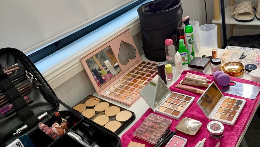 Diverse makeup tools at Naomi Lee Makeup in Catherine Field, New South Wales, AU ready for application.