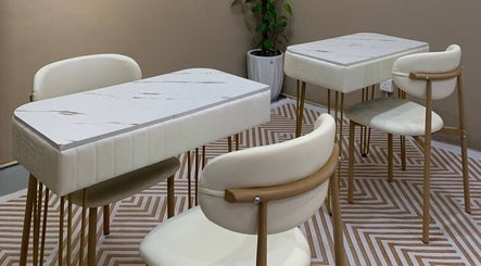 Modern manicure tables at Lunar And Sky Spa Studio, Shah Alam, Selangor, MY, offering a serene experience.