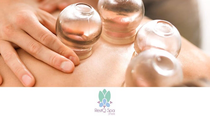 Relaxing cupping therapy at RestQ Spa at home, Riyadh, Riyadh Province, SA for wellness rejuvenation.