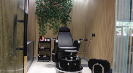 Pedicure chair oasis at Blade and Fade, Riyadh, Riyadh Province, SA, offering luxury beauty treatments.