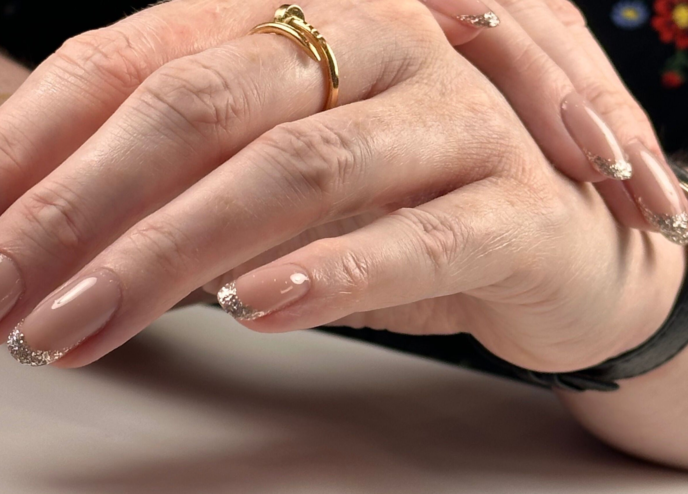 Elegant glitter nail design by Nails by Azi in Royal Leamington Spa, England, GB. Perfect for a sophisticated look.