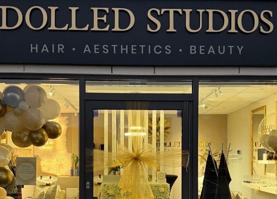 Exterior of Dolled Studios in Clipstone, England, showcasing elegant decor and inviting ambiance.